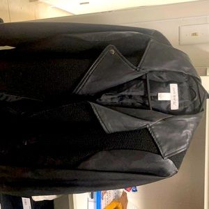 Faux leather/Rayon blazer style jacket